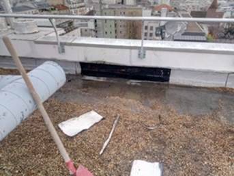 Recherche de fuite et test fumigène sur toiture terrasse gravillon